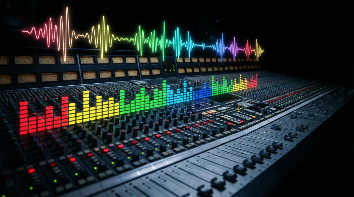 影视音效 专业混音台与频谱分析可视化